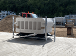 Barrière en plastique 2000x1000mm blanche - Réfléchissante - Pieds pliables - kit de 20 pièces bloc de transport inclus
