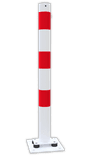Poteau de protection flexible Ø76 mm blanc/rouge