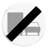 Verkeersbord SB250 C41 - Einde van het verbod opgelegd door het verkeersbord C39