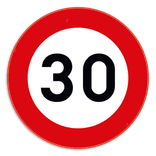 Verkeersbord SB250 C43 - Maximum snelheid 30 km/h