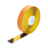 Ruban PermaStripe jaune et noir pour signalisation au sol – 30 m