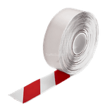Ruban PermaStripe blanc et rouge pour marquage au sol – 30 m