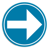 Verkeersbord SB250 D1b - Verplicht rechts