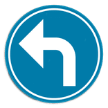 Verkeersbord SB250 D1e - Verplicht aangeduide richting te volgen (linksaf)