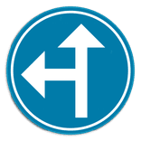 Panneau SB250 - D3a - Obligation de suivre une des directions indiquées par les flèches