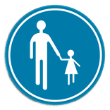 Verkeersbord SB250 D11 - Verplichte weg voor voetgangers