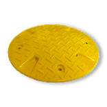 Ralentisseur rond en plastique recyclé - Ø420x50mm - jaune/noir (en deux pièces)