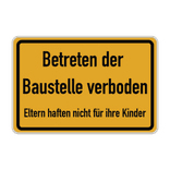 Schilder Betreten der Baustelle verboden - reflektierend