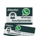 Raamsticker WhatsApp Buurtpreventie - formaat 120x75mm - EZ/DZ