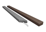 Bankprofiel plank gerecycled kunststof - 1800x120x40mm