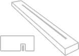 Bankprofiel plank gerecycled kunststof - 1800x120x40mm