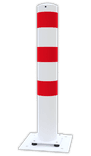 Poteau de protection flexible Ø152 mm blanc/rouge