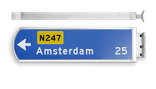 LED Lichtwegwijzer LWW2f met RVS behuizing 1875x120x580mm