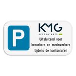 Parkeerplaats bord 400x200mm - Jouw ontwerp