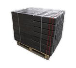 Pallet kunststof diamantkoppaal met reflectiebandjes rood/wit (49 stuks)