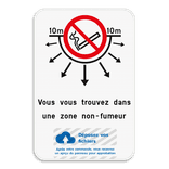 Interdiction de fumer - Texte personnalisé - Logo personnalisé