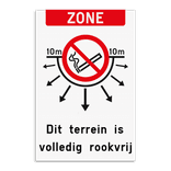 Rookverbodsbord - vlakke uitvoering - Radius