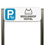 Parkeerplaats infobord - Aluminium geborstelde staanders + eigen ontwerp