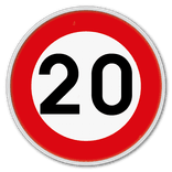 Panneau d'information rond réfléchissant - impression personnalisée (fichier client requis)