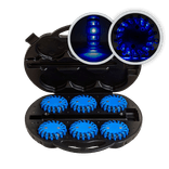 Lampe d’avertissement LED RoadFLARE bleue – set de 6 pièces avec mallette incluse
