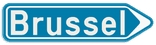 Verkeersbord SB250 F29 - Wegwijzer Rechts - Enkel tekst