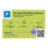 Bord Alupanel vlak 2mm - parkeren QR-code Leisurelands - 2:3