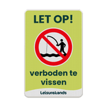 Bord DOR aluminium - vissen verboden Leisurelands - 2:3