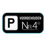 Parkeerplaats bord 400x200mm of 700x400mm - Voorbehouden met jouw nummerplaat
