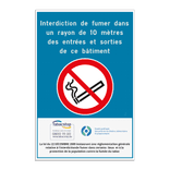 Interdiction de fumer - 10 mètres - Établissements publics