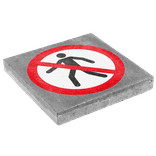 Dalle de signalisation - 300x300mm - Flammes nues interdites