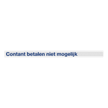Losse sticker 120x7,5cm - Contant betalen niet mogelijk (NL-talig)