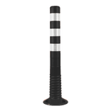 Absperrpoller flexibel TS-FLEX Ø80x750mm schwarz/weiß - RA2 reflektierend