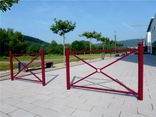 Barrière de guidage en acier avec barre centrale – 1500 x 1200 mm