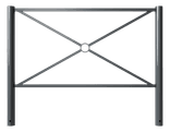 Barrière de guidage en acier avec barre centrale – 1500 x 1200 mm