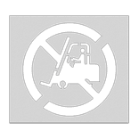 Wegmarkering spuitmal PVC (5mm) - Sjabloon heftruck verbod