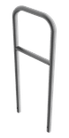 Arceau vélo en acier 600x1300mm avec entretoise - à encastrer