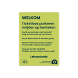Bord DOR aluminium - Instructie ingang slagboom - 60x80cm