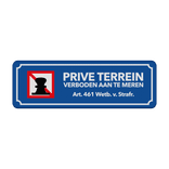 Bord priveterrein verboden aan te meren - reflecterend