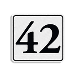 Autocollant numéro maison blanc/noir classique pour conteneur