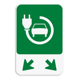 Parkeerbord Elektrisch laden - 2 plaatsen - groen