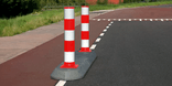 Poteau flexible piste cyclable Flexpost rouge et blanc Ø160 mm