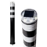 fietspadpaal FlexLED Ø80mm met LED-verlichting - zwart/wit