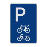 Parkschilder - Parkplatz nur für E-Bikes und Mofas