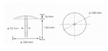 Markeernagel RVS Ø100mm