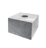 Bloc béton pour arceau vélo avec trou Ø85 mm – 30 x 30 x 20 cm