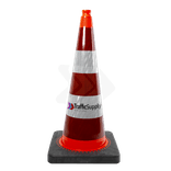 Cône de signalisation 75 cm réfléchissant avec votre logo - Cône de signalisation officiel Belge