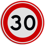 Verkeersbord maximum snelheid 50 km/u RVV A01-50 - reflecterend