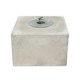 Support en béton avec manchon Ø48 mm – 300 x 300 x 300 mm