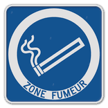 Panneau en aluminium pour zone fumeurs réfléchissant – plusieurs dimensions