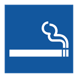Lot de 5 autocollants pour zone fumeur fortement adhésifs